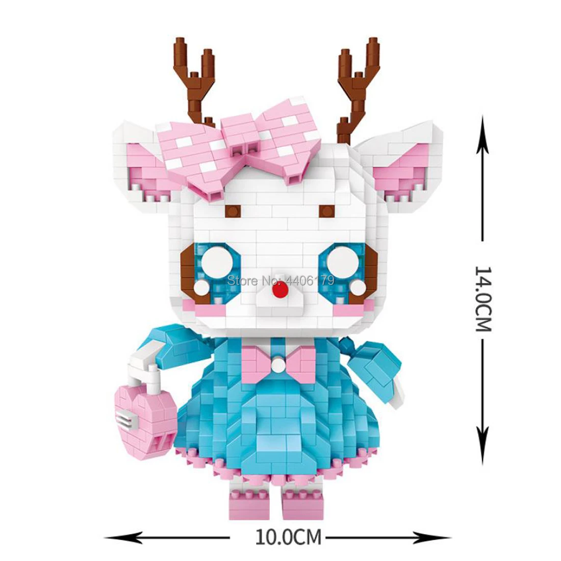 

hot lepining creators classic Anime Cartoon lovely cartoon Fawn deer mini micro diamond building blocks model bricks toys gift