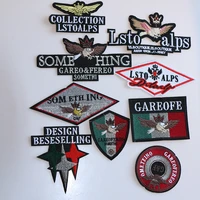green silver red strip with eagle medal icon iron on patches for clothing diy stripes clothes custom badges on the bacckpack