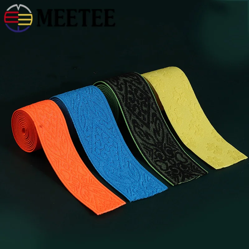 Резинка жаккардовая для ремня эластичная лента из полиэстера в стиле ретро 3 м