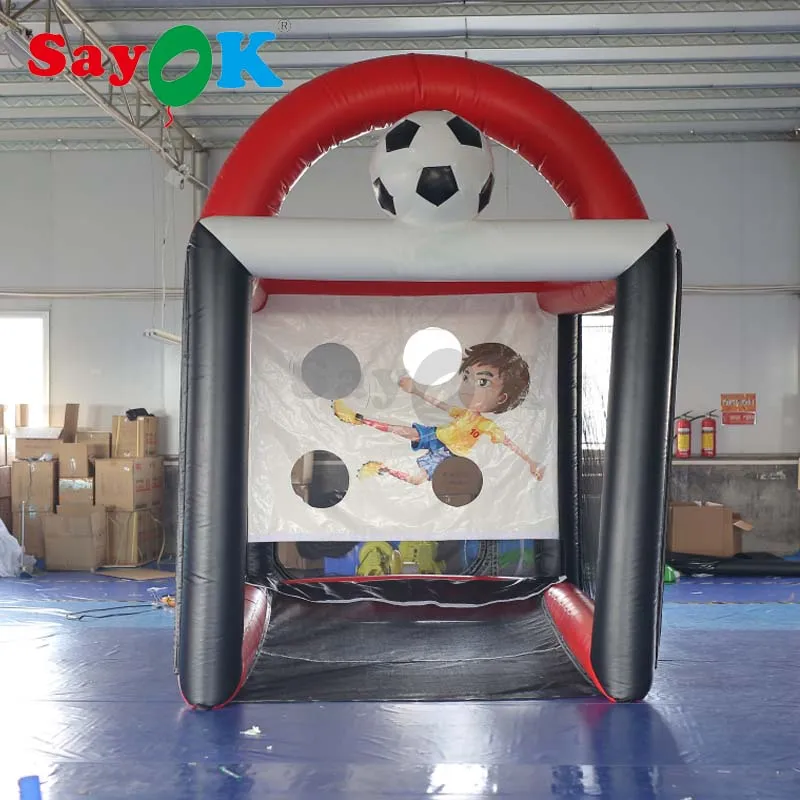 

ПВХ брезент надувной футбольный обруч для стрельбы игры, надувной игровой футбол с воздуходувкой