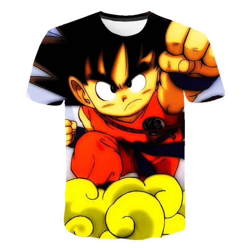 Милая Детская футболка с 3D принтом в стиле аниме Жемчуг дракона детская для