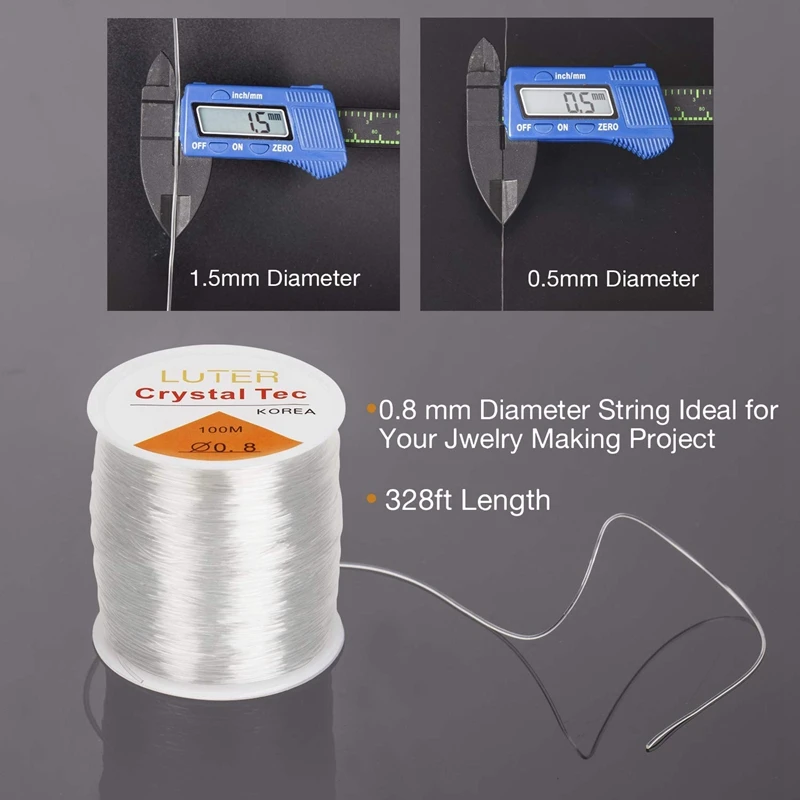 Прозрачный шнур из бисера Эластичный браслет веревка для изготовления ювелирных