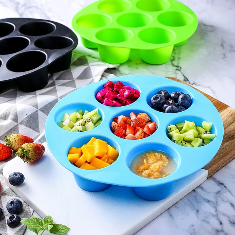 Силиконовая форма для яичного торта 7 отверстий круглая сетка яиц Паровая