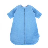 four seasons baby sleeping bag detachable sleeve children anti kick quilt soft coral velvet sleepsack for newborn infant swaddle