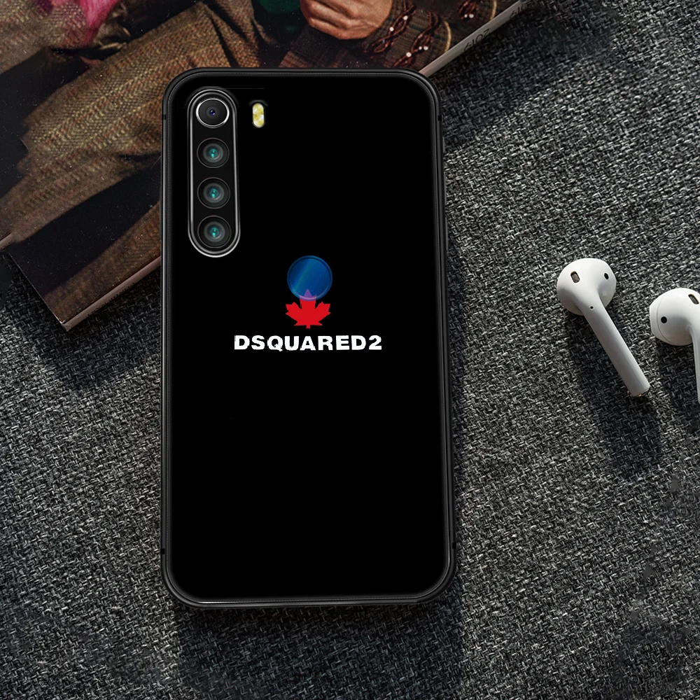 

DSQ2 D2 Fashion Trend brand Phone Case Cover Hull For XIAOMI Redmi 7 7a 8 8a 9 10X NOTE 6 7 7s 8 8t 9 9s Pro Max black Funda 3D