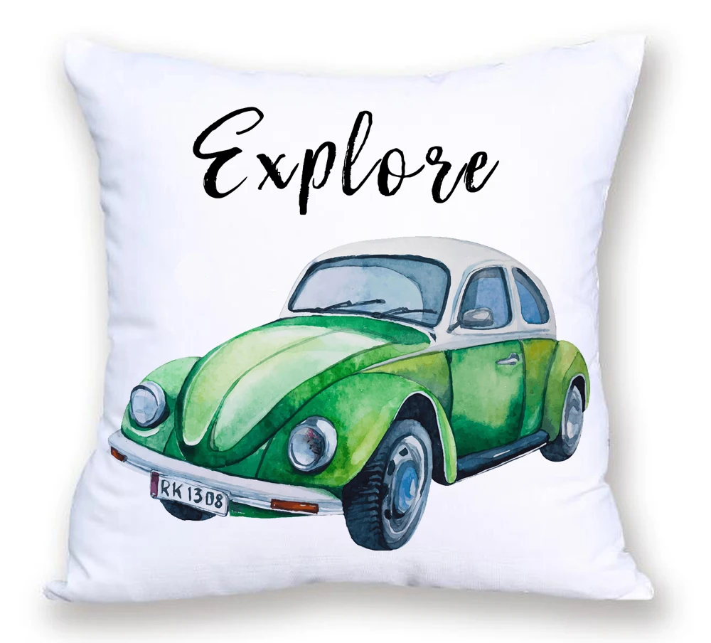 Ручной картина с изображением автобуса автомобиля Путешествия исследовать