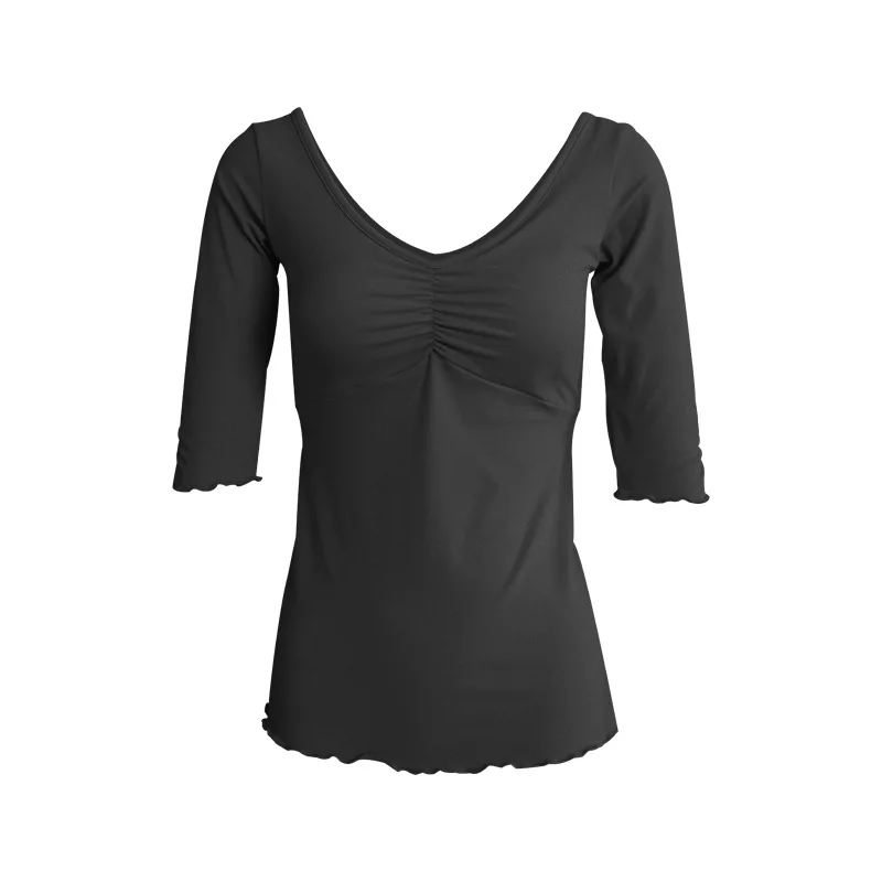 Рубашка для йоги на шнуровке с открытой спиной топ спортивный фитнеса женская