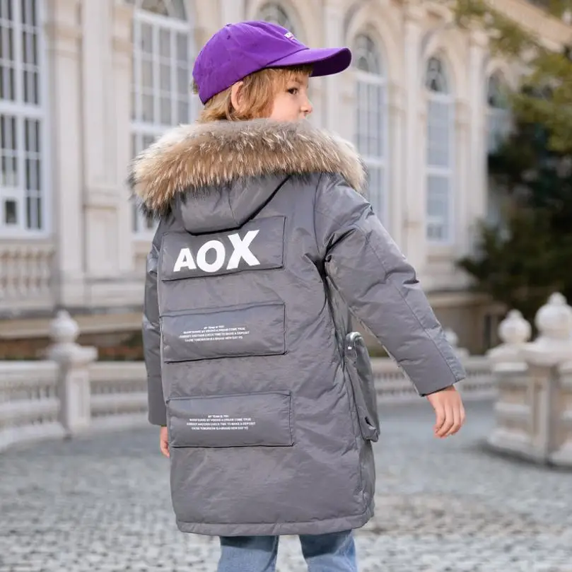 Оптовая продажа Детский пуховик плотное теплое пальто с капюшоном и воротником