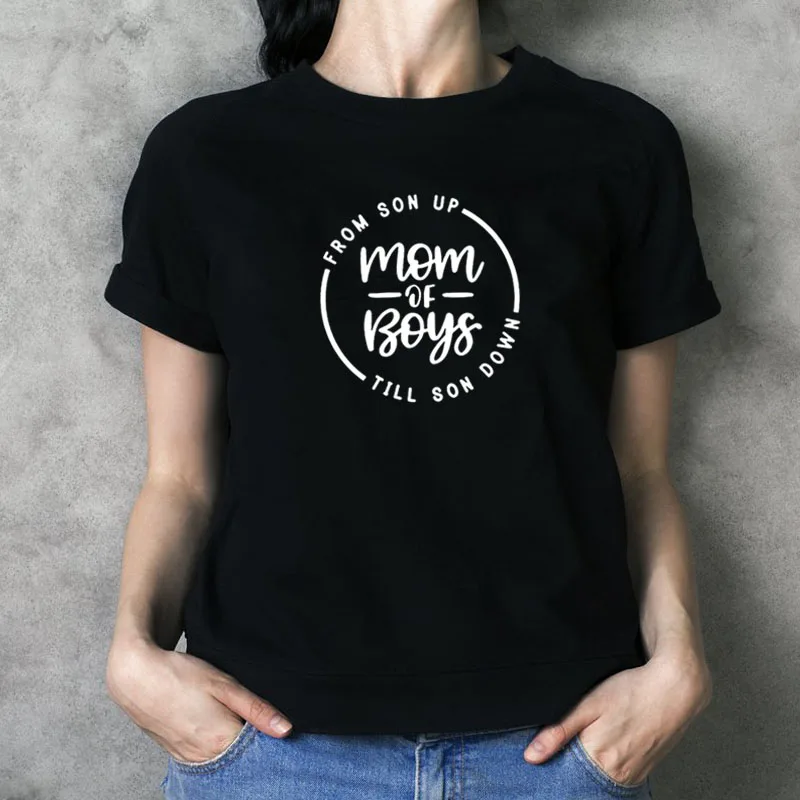 

From Son Up Mom Boys Funny T Shirts Women T-shirt Loose Camiseta Mujer Short Sleeve Harajuku Tshirt Women Casual Tee Shirt Femme