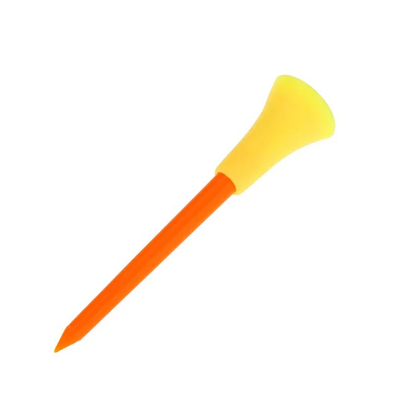 

10pcs Golf Tools 83mm Multicolor Plastic Golf Tees Rubber Cushion W7X7