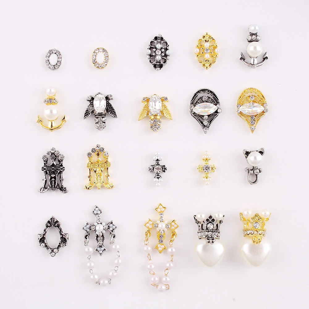 10 шт./пакет 3D в японском ретро-сплав нейл-арта с украшением виде кристаллов Стразы