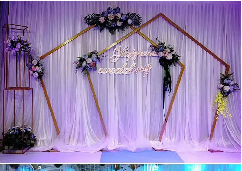 Фон для свадьбы реквизит Железный искусство пятиугольная рамка внешняя