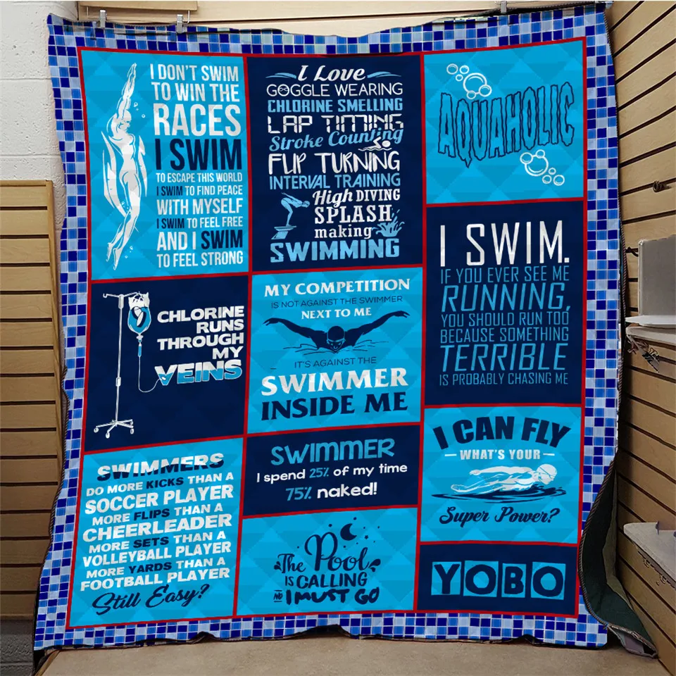 

SOFTBATFY Swim Quilt Blanket for Bed Soft Dropshipping