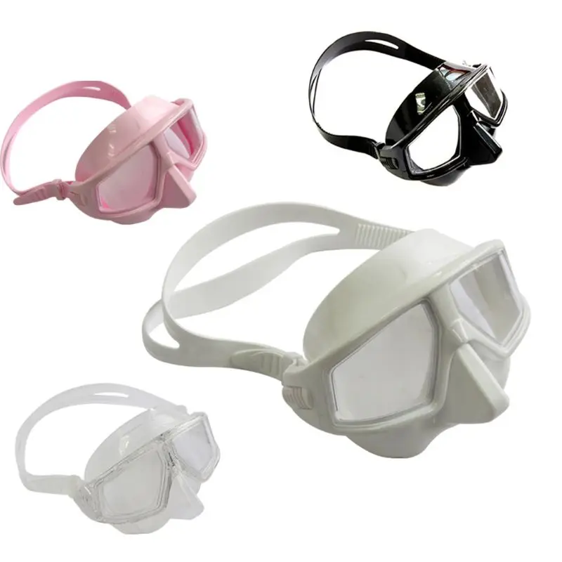 Adjustable Free Diving Goggles Anti-fog Waterproof Snorkeling Scuba Dive Mask Glasses Eyewear