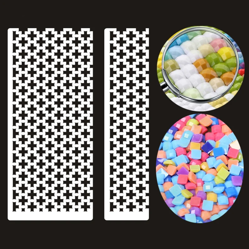 

Square Drill Diamond Painting Ruler Embroidery 5D Diamond Steel Ruler Dotting Rhinestone Point Drilling Tools Accessory DIY