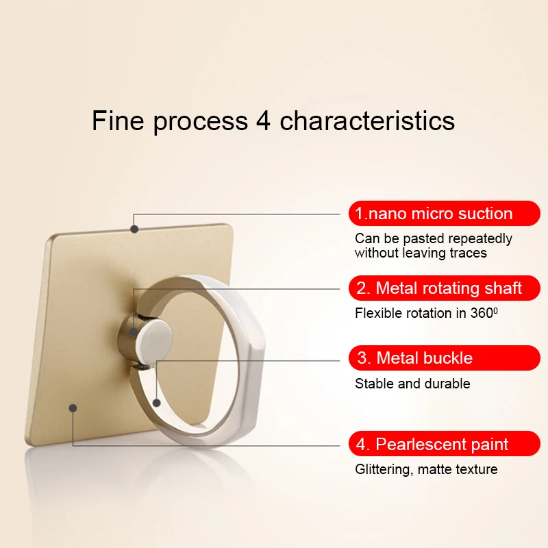 Мобильный телефон кронштейн с кольцом держателем и круглыми пряжками 360 градусов