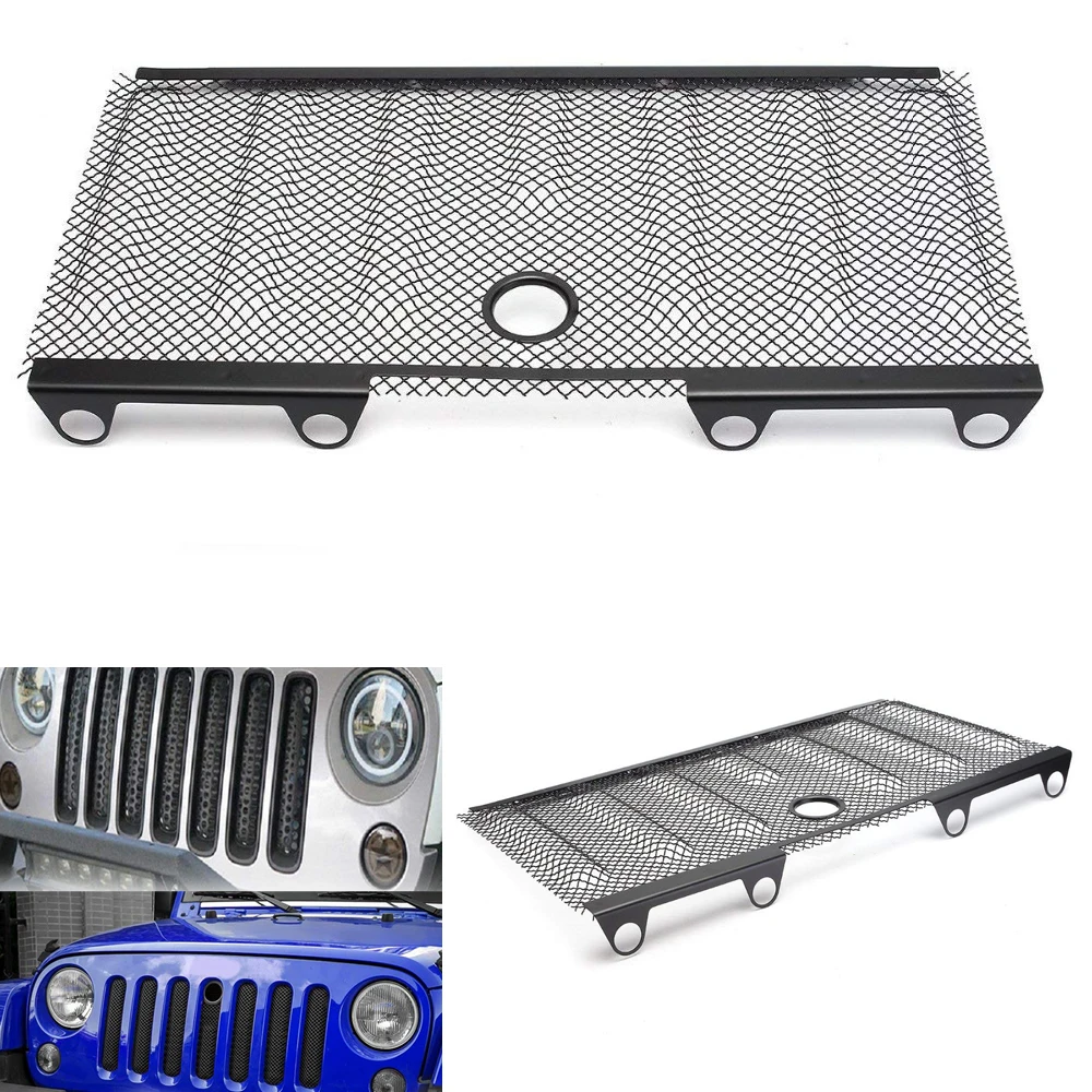 4x4 Авто аксессуары wrangler jk 3D сетки от насекомых решетка черная сталь для 2007-2015 Jeep