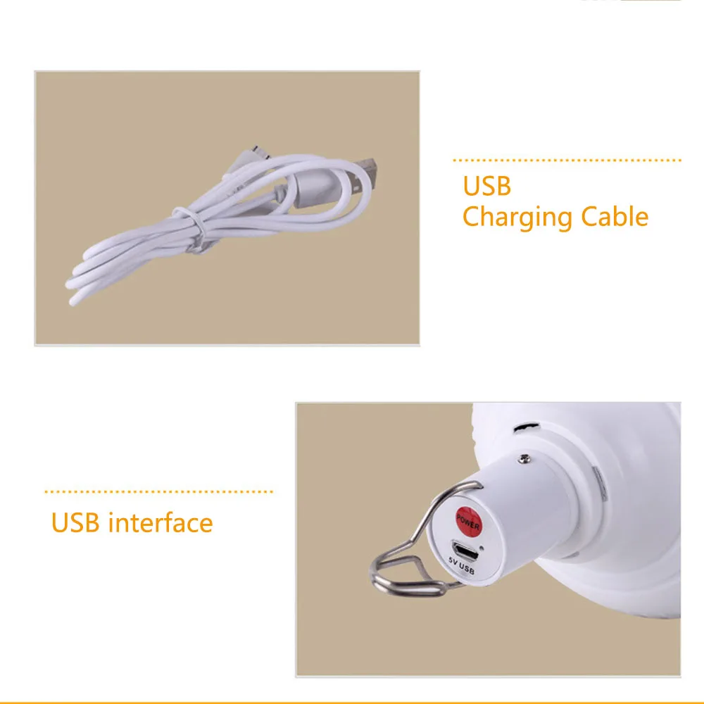 Светодиодный походный светильник USB Перезаряжаемые лампа для наружного Кемпинг