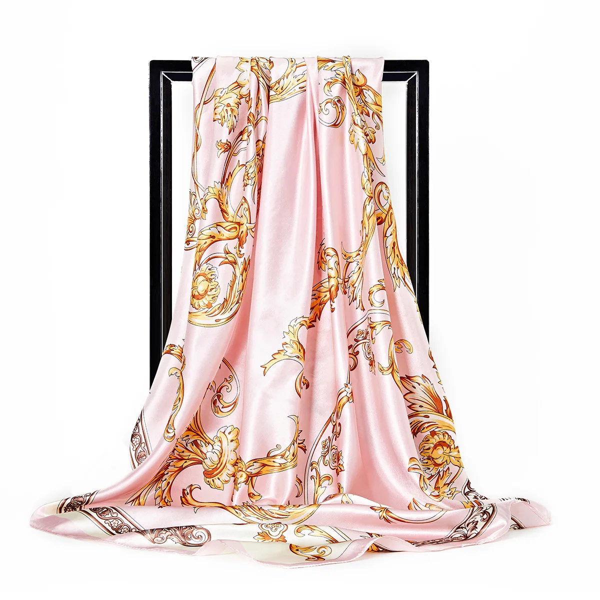 

Модный шарф женский элегантный шелковый шарф с цветочным принтом в стиле знаменитостей женский квадратный головной убор подарок для дам