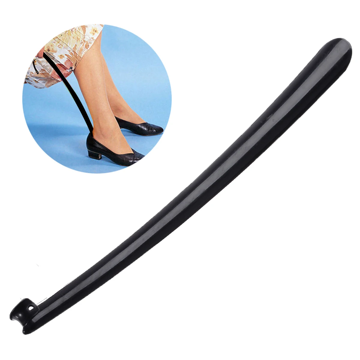 

1pc Shoe Horns Flexible Shoe Pull Lifter Remover Disability Mobility Aid 57cm Extra Long Shoehorn Flexible Stick Random Color