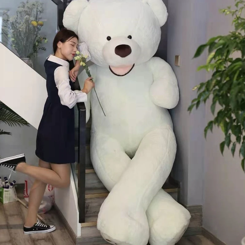 

100-260cm Cheap Giant Unstuffed Empty Teddy Bear Skin Coat Soft Big Skin Shell Semi-Finished Plush Toys Classic Kids Doll Gift