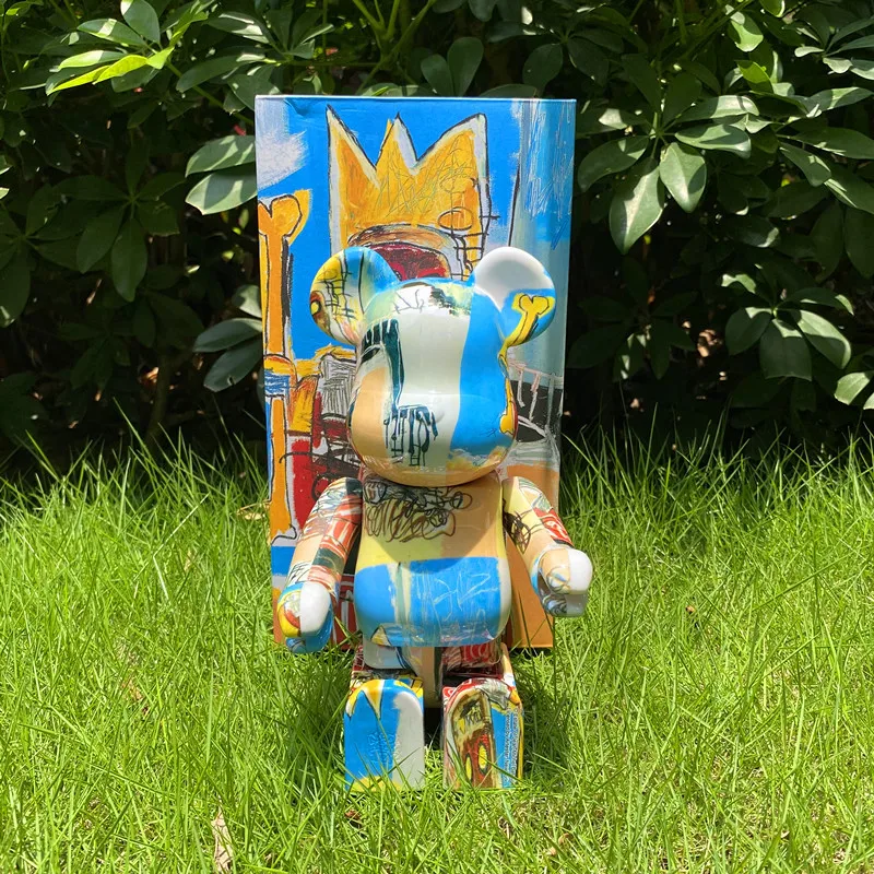 

Bearbrick 400% Jea-miche Basquiat The New Bear Brick Figure Tide play ornaments collectibles robot bear bear brick 28CM