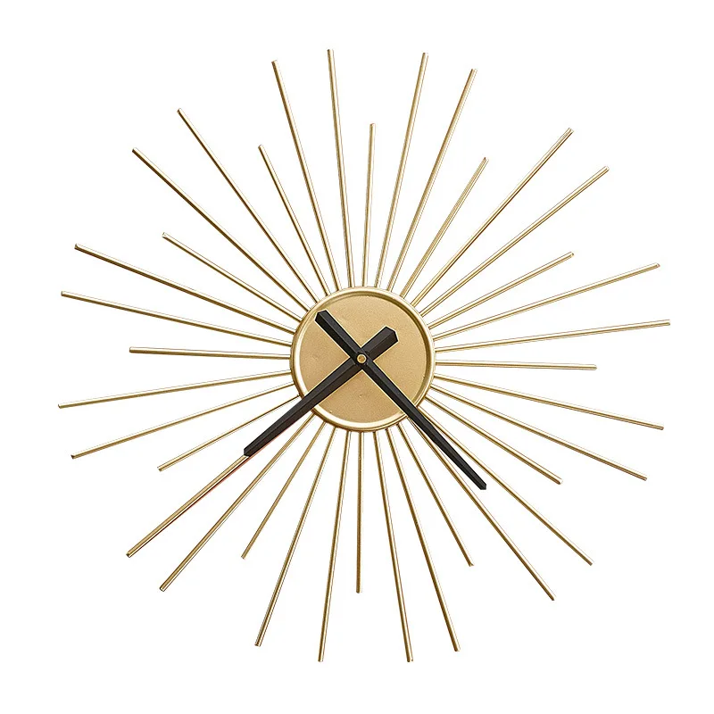 Креативные роскошные золотые часы настенные современные минималистичные для