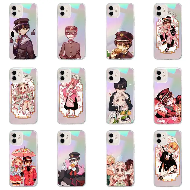 

Hanako-kun Phone Case for iPhone huawei P 7 8 9 11 12 10 30 40 S X XS XR MINI Pro Max Plus laser Transparent Glitter