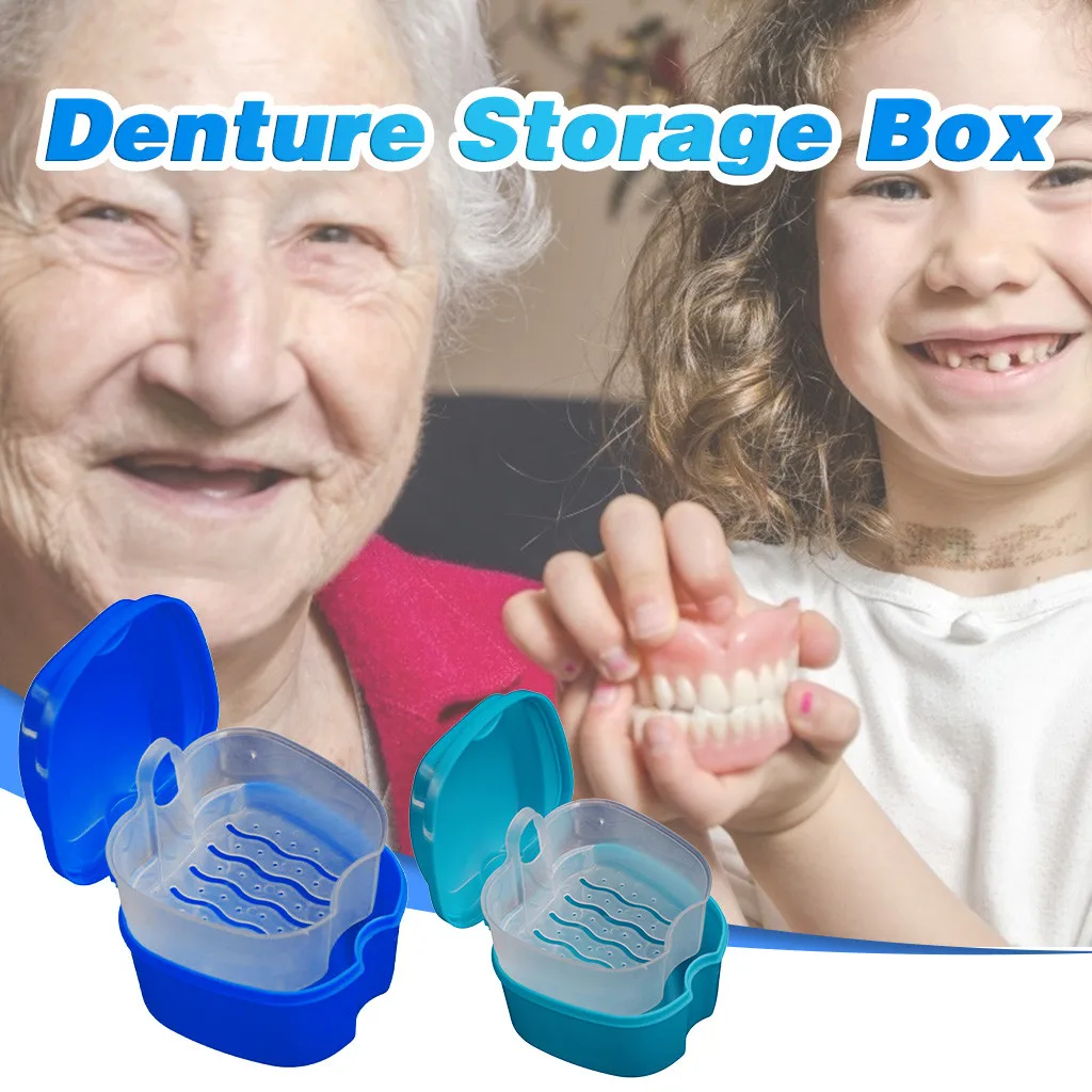 Портативный мыльницы хранения протез для ванной Box чехол накладные коробка зубов