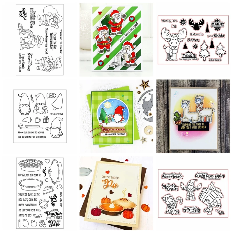 Рождественский Санта-Клаус сани вырезанные с прозрачными штампами теплые