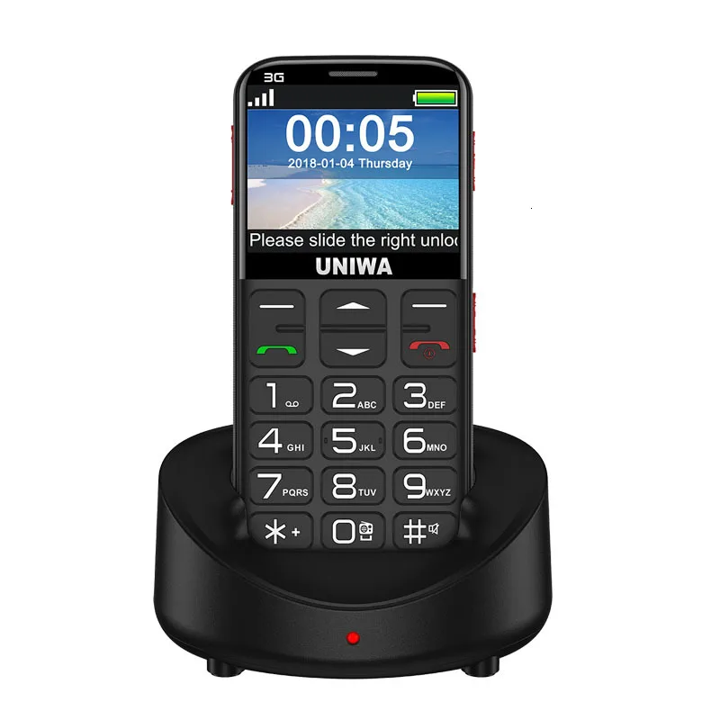 3g WCDMA мобильный телефон с русской клавиатурой 2,31 дюймов gsm 1400 мАч кнопочный SOS FM дешевый разблокированный односимочный мобильный телефон для пожилых людей