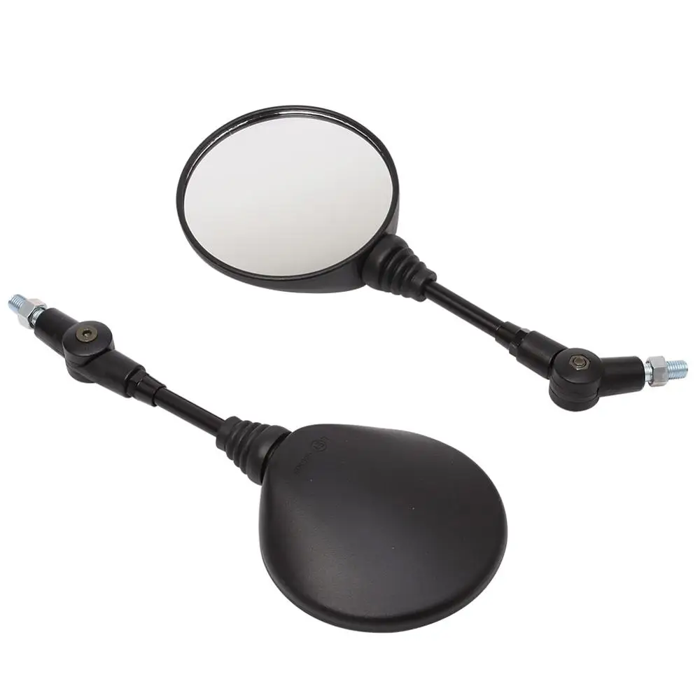 

Motorcycle Black Universal 10mm Side Mirror Rearview Mirror Anti-fall Folding Round Mirror motorcycle mirror