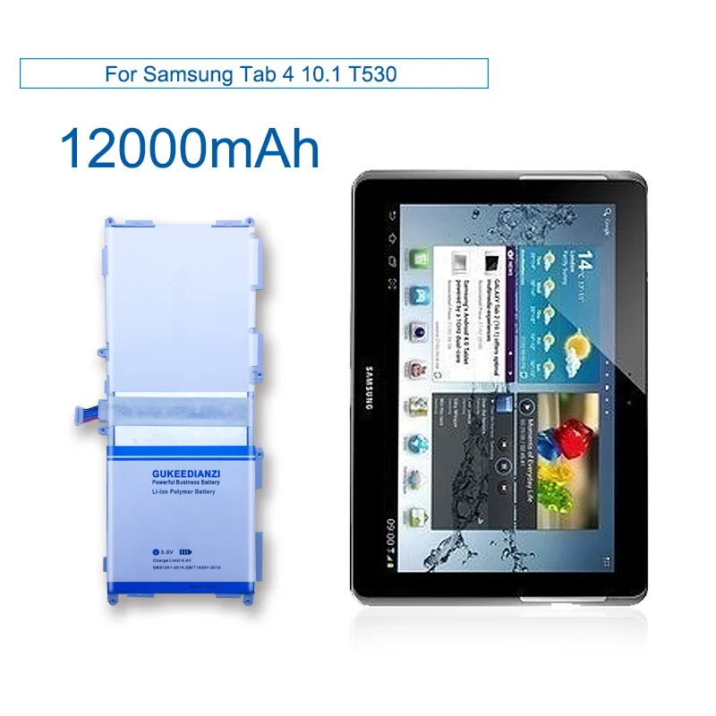 12000 мАч планшет Батарея для samsung GALAXY Tab 4 10,1 SM-T530 SM-T531 SM-T533 SM-T535 SM-T537 P5220 EB-BT530FBC EB-BT530FBE