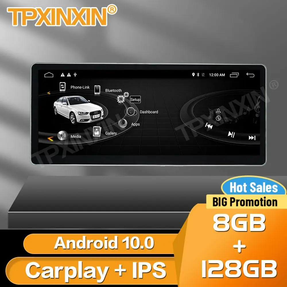 

8G+128GB Carplay Car Radio Stereo Receiver Android For Audi A4L 2017 DSP Car GPS Navigation Player Auto Audio Recorder Head Unit