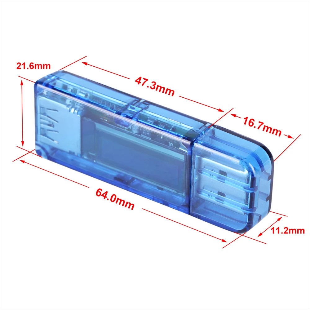 4 бит OLED USB2.0 Вольтметр Амперметр Мощность Ёмкость тестер Мобильный детектор