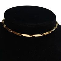 clavicle chain linked neck necklaces for women gift minimalist gold color stainless steel choker necklace hot jewelry 2020