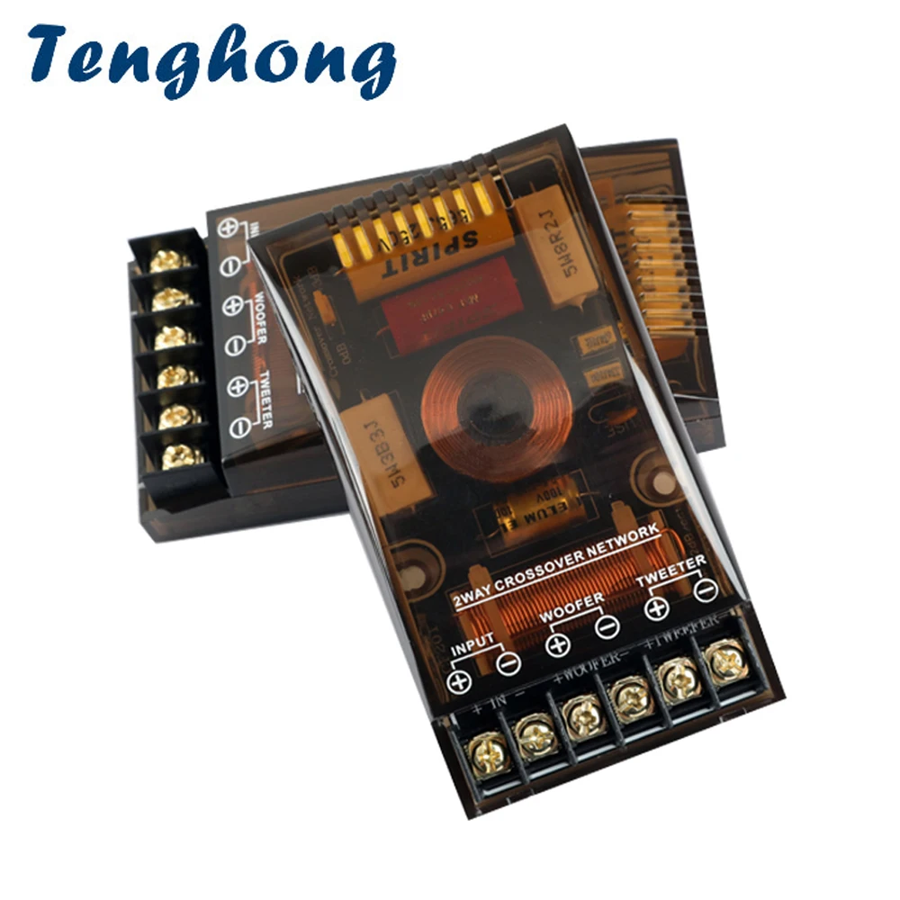 Tenghong 1 шт. 2 полосный аудио динамик кроссовер 200 Вт низкочастотный твитер