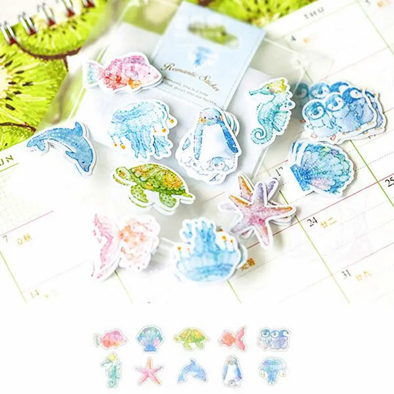 

70pcs Cute Color Stickers Kawaii Stationery Stickers Paper Adhesive Sticker For Kids DIY Scrapbooking Albums Supplies