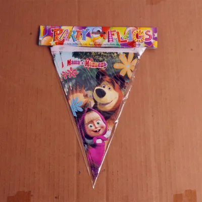 banner July Forest прекрасный Ma sa& bear вечерние воздушные шары персонажа из мультфильма Маша Фольга воздушные шары на день рождения вечерние украшения детские игрушки - Цвет: banner