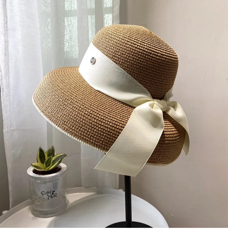 202103-samepu new summer  Hepburn style  Lampshade modeling leisure lady  paper bucket cap women  fishermen hat