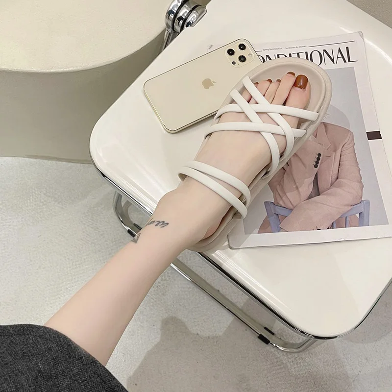 

Female Shoes Slippers Soft Platform Luxury Slides Med 2021 Comfort Flat Designer Scandals PU Shoes Ladies' Slippers Luxury Slide