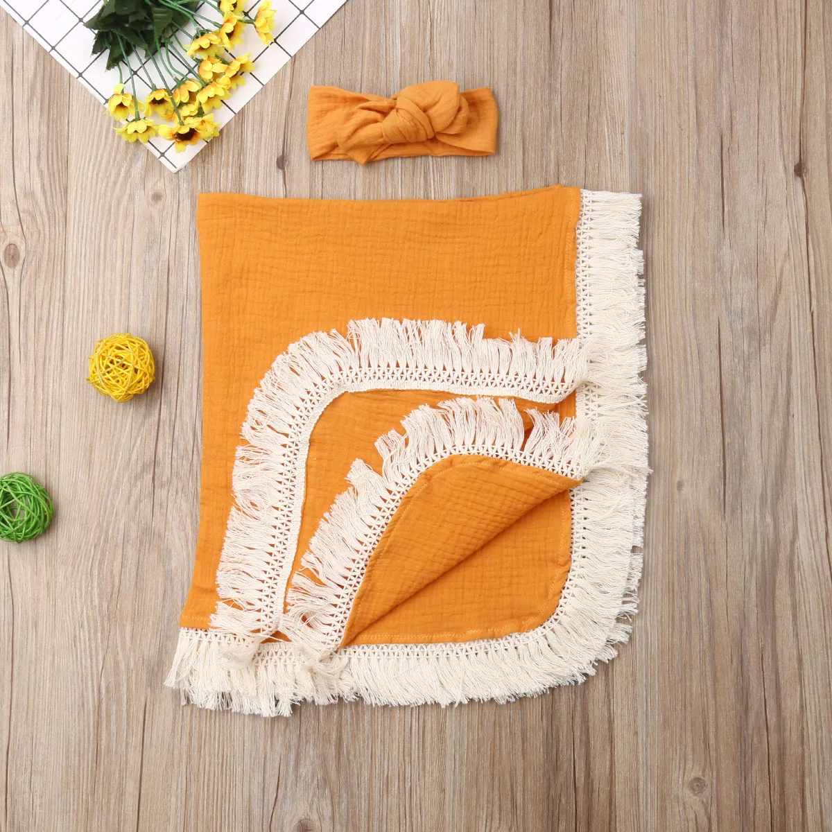 Новинка 2 шт. детское муслиновое одеяло с кисточками для мальчиков и девочек