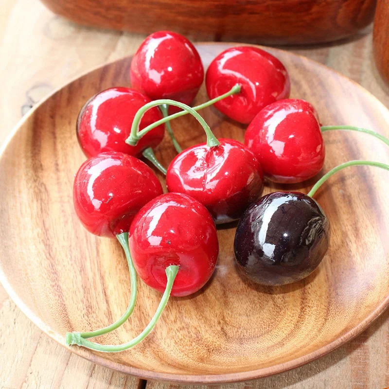 2 шт. круглая деревянная тарелка цельная Акация фруктовая посуда чайный поднос