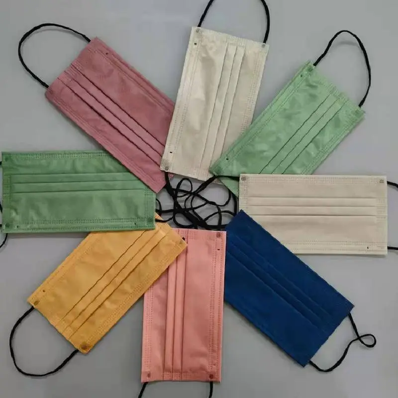 

Одноразовая маска для взрослых в японском стиле Morandi однотонные модные маски со стразами для лица дышащие защитные маски от пыли