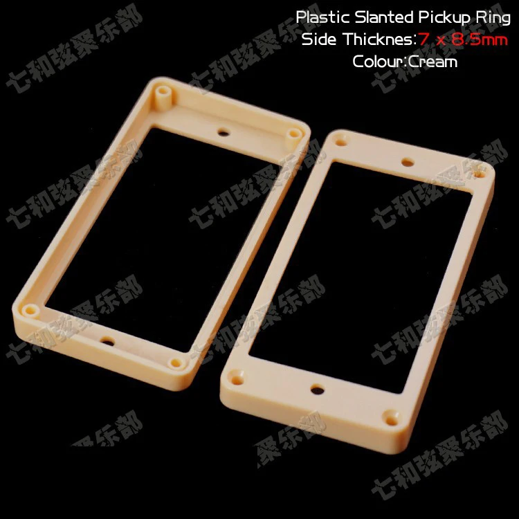 

2 предмета 7 мм x 8,5 мм кремово-Пластик карманы наискосок с двойной катушкой Пикап Кольцо для Электрогитары, Оптовая торговля (SL-CR-7*8,5 мм)