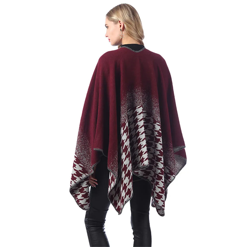 2019 зимняя шаль женский европейский и американский градиент геометрический узор