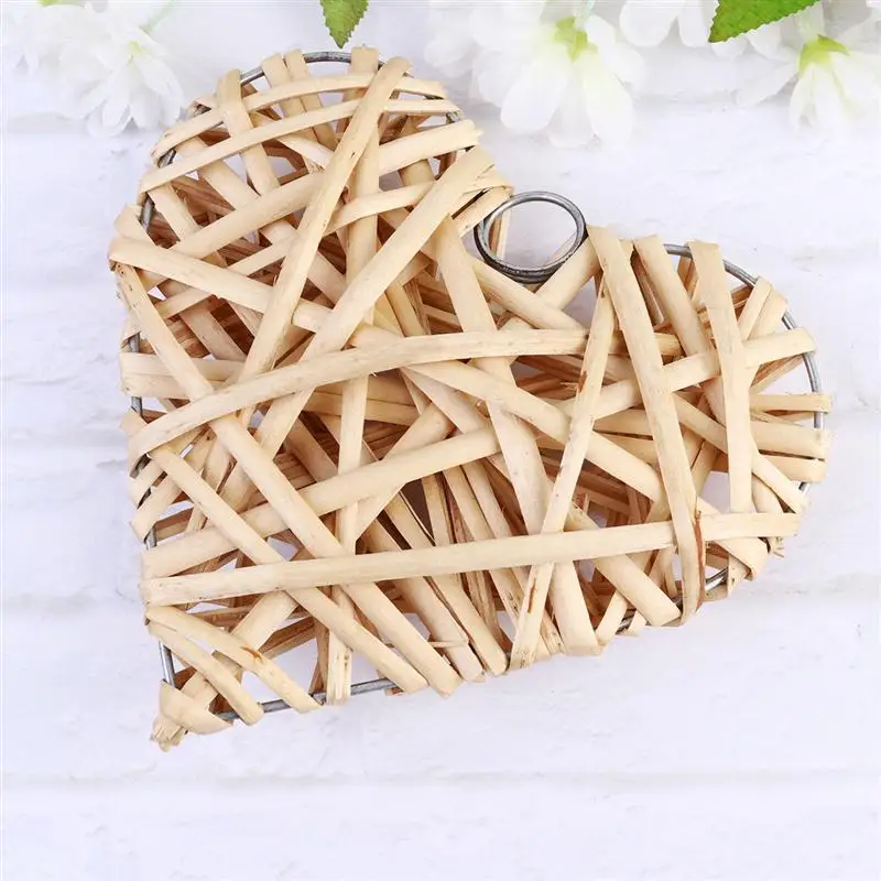Подвеска из ивового плетения подвески ротанга в форме сердца индивидуальные