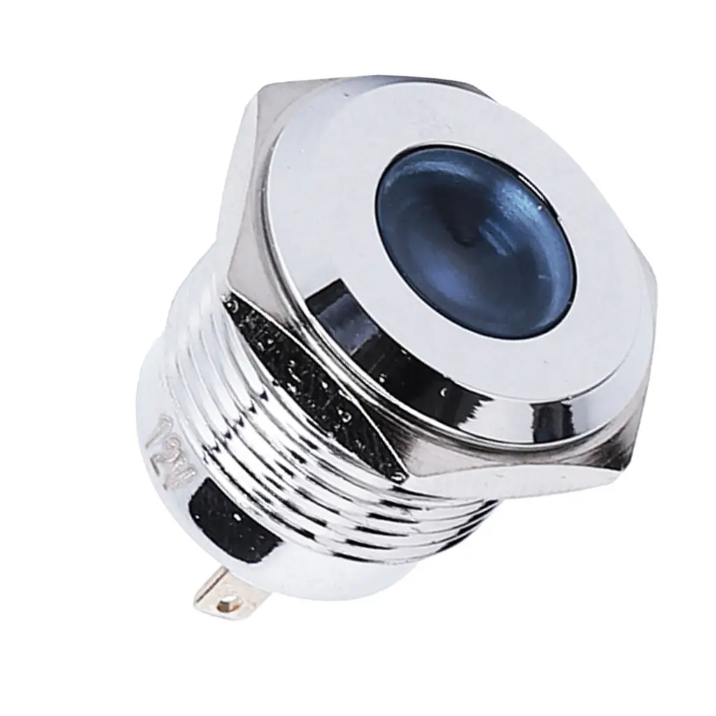 

1pcs 12V 16mm Metal Waterproof LED Car Signal Indicator Light Flat