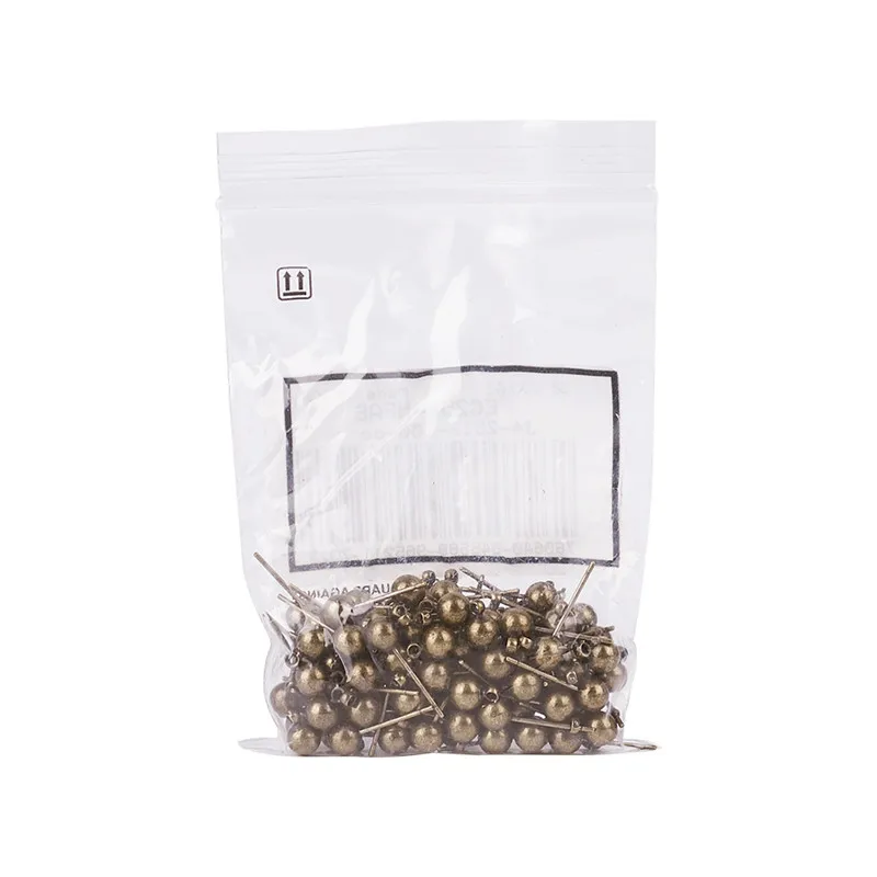 

Brass Ball Post Earstuds, Nickel Free, Antique Bronze, 5mm, 15mm long, 1mm thick, hole: about 1mm