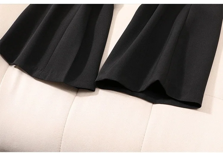 

Oversized M-5XL Female Pants 2020 new autumn and winter professional office high-quality ladies flared trousers Black Red